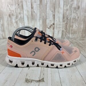 On Cloud X Womens Running Shoes Peach Orange 60.98691 Size 8